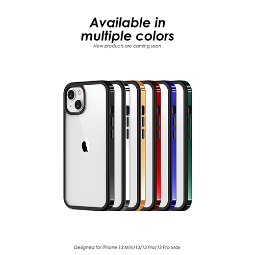 Skinnende metallkant med TPU-telefon